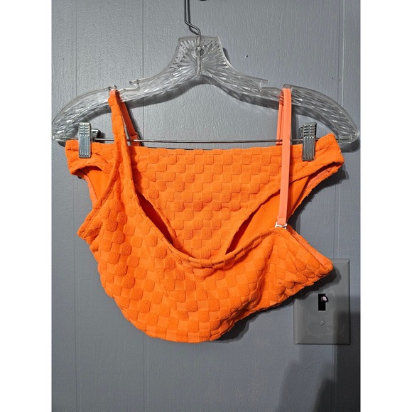 No Boundaries Other - NO BOUNDARIES Orange Textured Bikini Top‎ & Bottom Set Size L 11-13